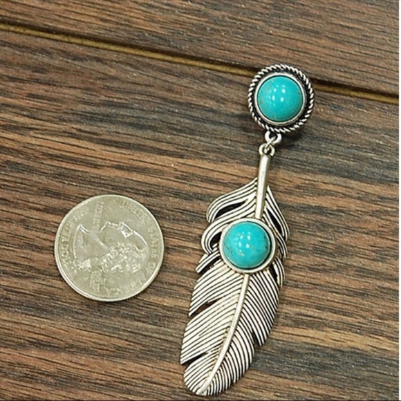 Turquoise Post Earrings - Picture 2 of 2
